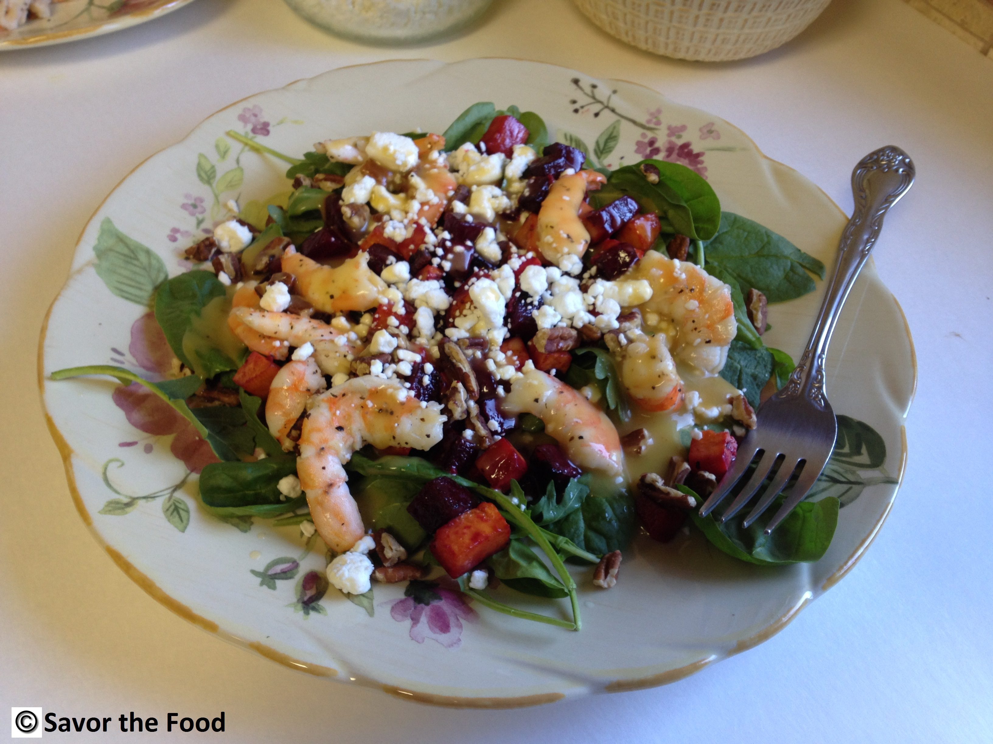 Roasted Root Vegetables & Shrimp Salad