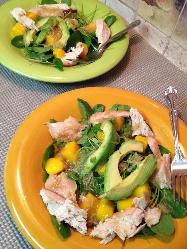 Chicken Avocado and Watercress Salad