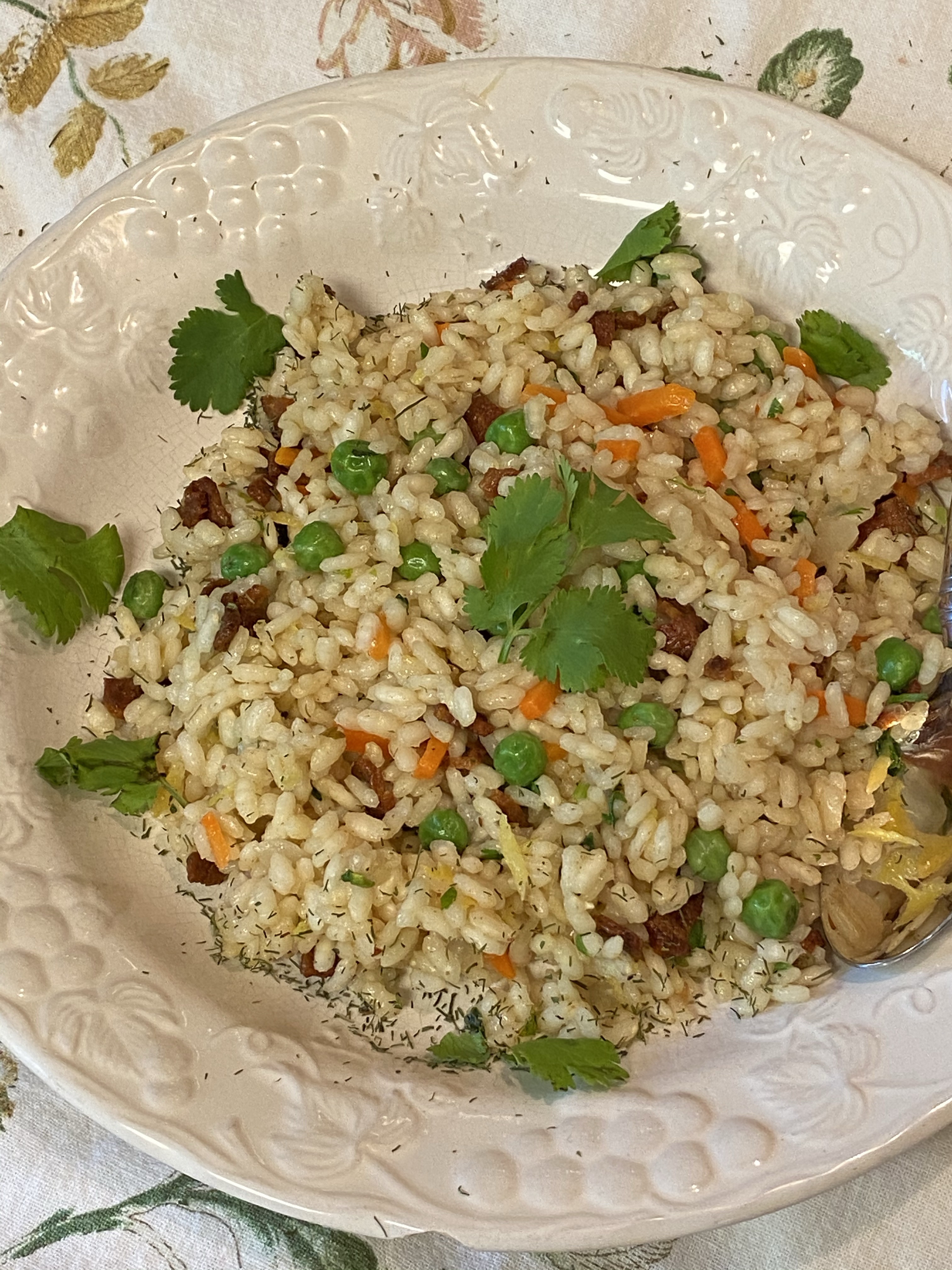 Bacon and Spring Pea Risotto