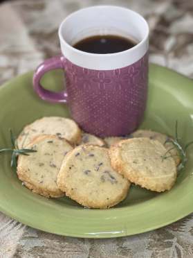 Lavender Rosemary Shortbread Cookies