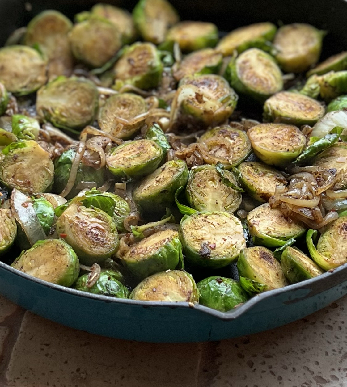 Brussels Sprouts With Za’atar & Pomegranate Molasses