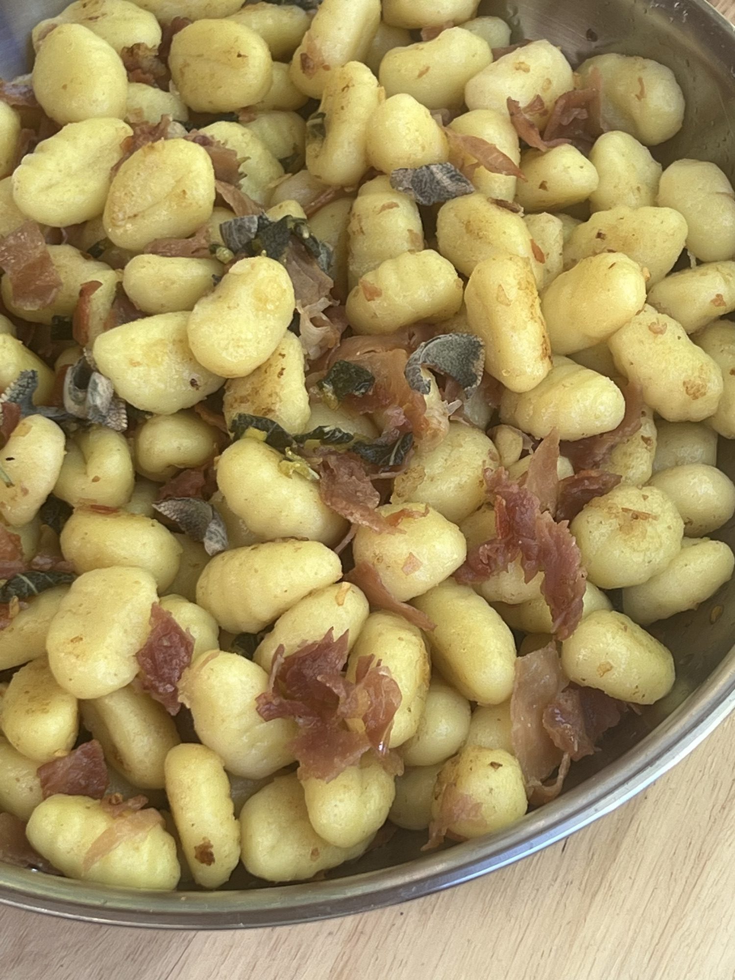 Soft Gnocchi In Brown Butter Sage With Crispy Prosciutto